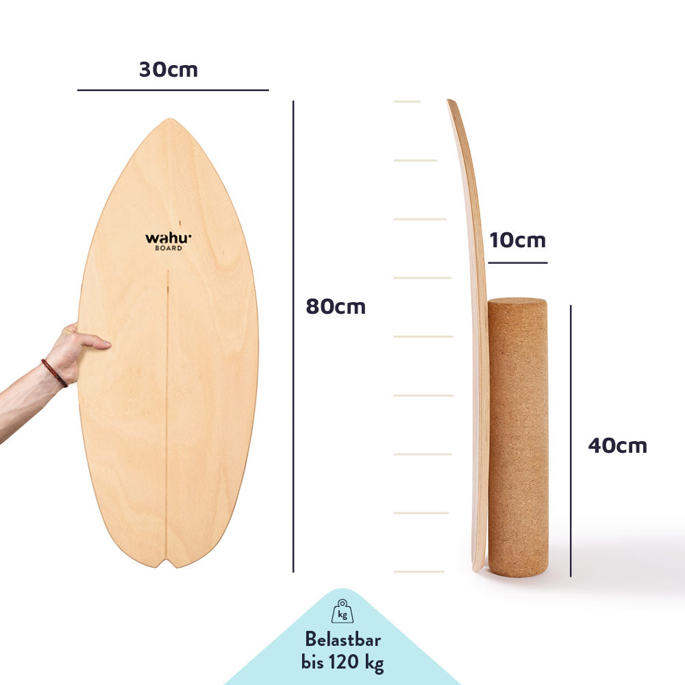 Größe, Maße und Gewicht wahu Balanceboard